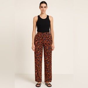 NWT Derek Lam 10 Crosby Floral Wide Leg Pants 6